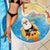 Antigua and Barbuda Christmas Beach Blanket Chilling Santa - Wonder Print Shop