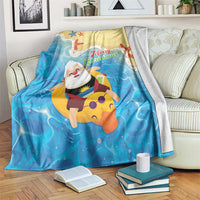 Antigua and Barbuda Christmas Blanket Chilling Santa - Wonder Print Shop