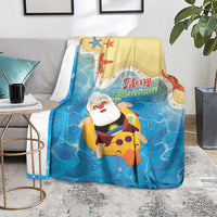 Antigua and Barbuda Christmas Blanket Chilling Santa - Wonder Print Shop
