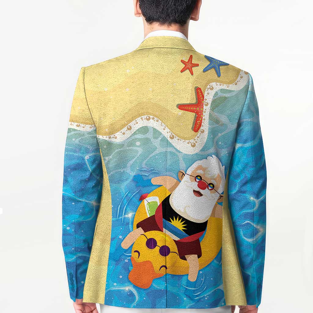 Antigua and Barbuda Christmas Blazer Chilling Santa - Wonder Print Shop