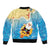 Antigua and Barbuda Christmas Bomber Jacket Chilling Santa - Wonder Print Shop