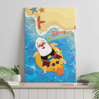 Antigua and Barbuda Christmas Canvas Wall Art Chilling Santa - Wonder Print Shop