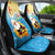 Antigua and Barbuda Christmas Car Seat Cover Chilling Santa - Wonder Print Shop