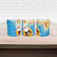 Antigua and Barbuda Christmas Ceramic Mug Chilling Santa - Wonder Print Shop
