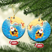 Antigua and Barbuda Christmas Ceramic Ornament Chilling Santa - Wonder Print Shop