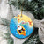 Antigua and Barbuda Christmas Ceramic Ornament Chilling Santa - Wonder Print Shop
