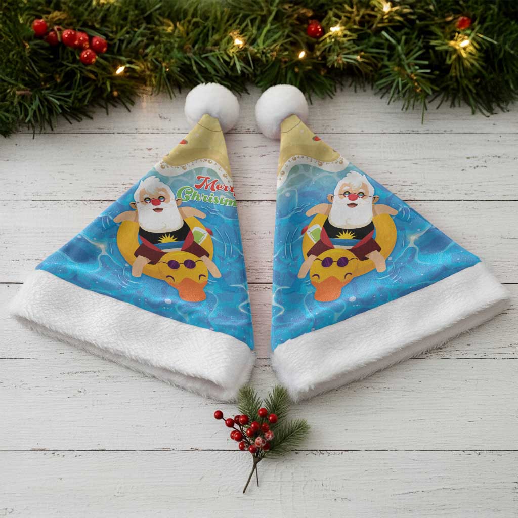 Antigua and Barbuda Christmas Santa Hat Chilling Santa - Wonder Print Shop