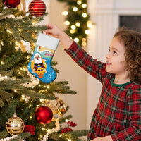 Antigua and Barbuda Christmas Stocking Chilling Santa - Wonder Print Shop