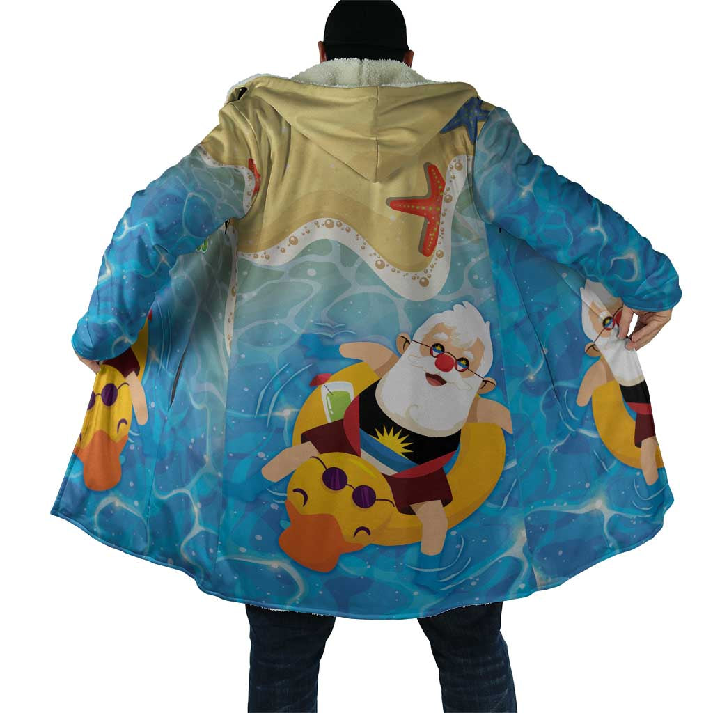 Antigua and Barbuda Christmas Cloak Chilling Santa - Wonder Print Shop