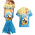 Antigua and Barbuda Christmas Couples Matching Mermaid Dress and Hawaiian Shirt Chilling Santa - Wonder Print Shop