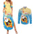 Antigua and Barbuda Christmas Couples Matching Summer Maxi Dress and Long Sleeve Button Shirt Chilling Santa - Wonder Print Shop