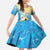 Antigua and Barbuda Christmas Family Matching Mermaid Dress and Hawaiian Shirt Chilling Santa - Wonder Print Shop