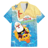 Antigua and Barbuda Christmas Family Matching Mermaid Dress and Hawaiian Shirt Chilling Santa - Wonder Print Shop