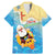 Antigua and Barbuda Christmas Family Matching Mermaid Dress and Hawaiian Shirt Chilling Santa - Wonder Print Shop
