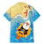 Antigua and Barbuda Christmas Family Matching Mermaid Dress and Hawaiian Shirt Chilling Santa - Wonder Print Shop