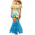 Antigua and Barbuda Christmas Family Matching Mermaid Dress and Hawaiian Shirt Chilling Santa - Wonder Print Shop