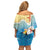 Antigua and Barbuda Christmas Family Matching Off Shoulder Short Dress and Hawaiian Shirt Chilling Santa - Wonder Print Shop