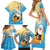 Antigua and Barbuda Christmas Family Matching Short Sleeve Bodycon Dress and Hawaiian Shirt Chilling Santa - Wonder Print Shop