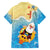 Antigua and Barbuda Christmas Family Matching Short Sleeve Bodycon Dress and Hawaiian Shirt Chilling Santa - Wonder Print Shop