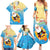 Antigua and Barbuda Christmas Family Matching Summer Maxi Dress and Hawaiian Shirt Chilling Santa - Wonder Print Shop
