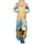 Antigua and Barbuda Christmas Family Matching Summer Maxi Dress and Hawaiian Shirt Chilling Santa - Wonder Print Shop