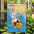 Antigua and Barbuda Christmas Garden Flag Chilling Santa - Wonder Print Shop