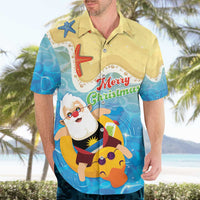 Antigua and Barbuda Christmas Hawaiian Shirt Chilling Santa - Wonder Print Shop