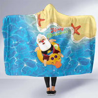 Antigua and Barbuda Christmas Hooded Blanket Chilling Santa - Wonder Print Shop