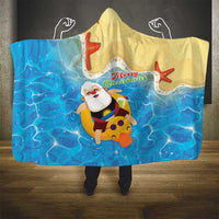 Antigua and Barbuda Christmas Hooded Blanket Chilling Santa - Wonder Print Shop