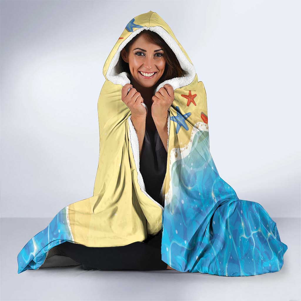 Antigua and Barbuda Christmas Hooded Blanket Chilling Santa - Wonder Print Shop
