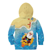 Antigua and Barbuda Christmas Kid Hoodie Chilling Santa - Wonder Print Shop