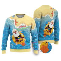 Antigua and Barbuda Christmas Ugly Christmas Sweater Chilling Santa - Wonder Print Shop