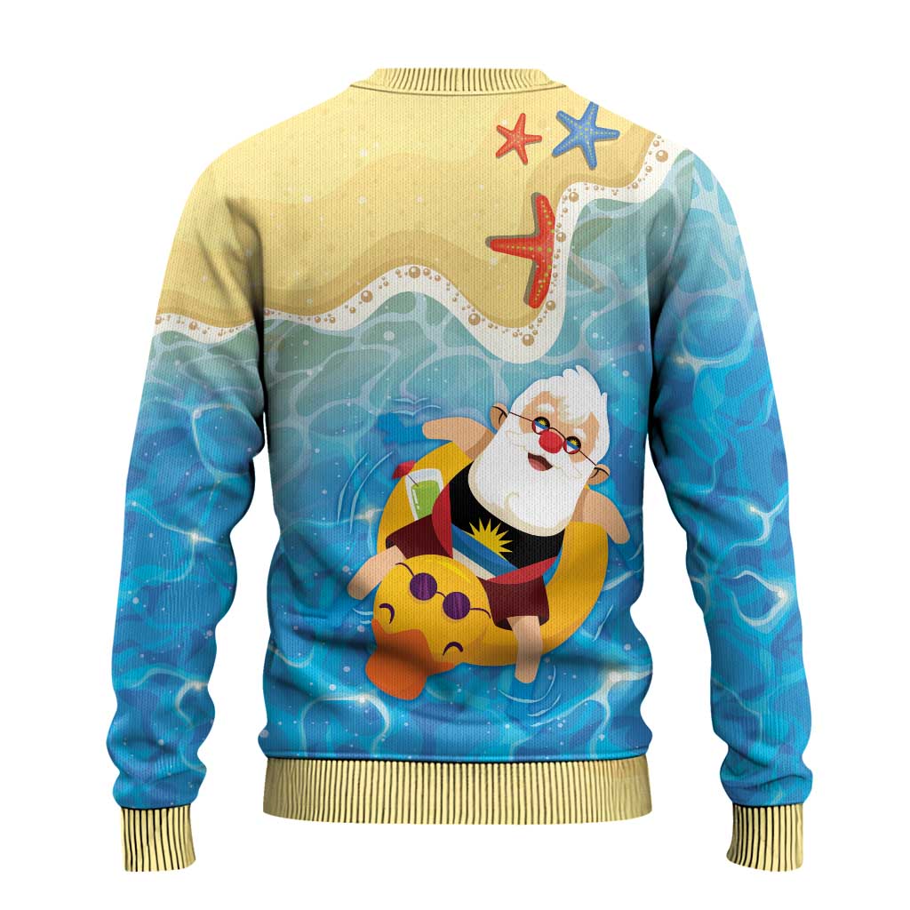 Antigua and Barbuda Christmas Ugly Christmas Sweater Chilling Santa - Wonder Print Shop