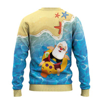 Antigua and Barbuda Christmas Ugly Christmas Sweater Chilling Santa - Wonder Print Shop
