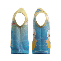 Antigua and Barbuda Christmas Knitted V-Neck Vest Chilling Santa - Wonder Print Shop