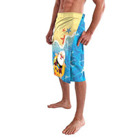 Antigua and Barbuda Christmas Lavalava Chilling Santa - Wonder Print Shop