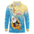 Antigua and Barbuda Christmas Long Sleeve Polo Shirt Chilling Santa - Wonder Print Shop