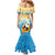 Antigua and Barbuda Christmas Mermaid Dress Chilling Santa - Wonder Print Shop