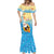 Antigua and Barbuda Christmas Mermaid Dress Chilling Santa - Wonder Print Shop