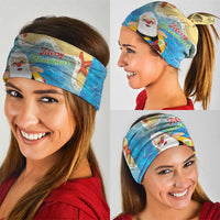 Antigua and Barbuda Christmas Neck Gaiter Chilling Santa - Wonder Print Shop