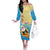 Antigua and Barbuda Christmas Off The Shoulder Long Sleeve Dress Chilling Santa - Wonder Print Shop