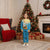Antigua and Barbuda Christmas Pajama Set Chilling Santa - Wonder Print Shop
