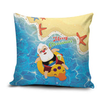 Antigua and Barbuda Christmas Pillow Cover Chilling Santa - Wonder Print Shop