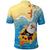 Antigua and Barbuda Christmas Polo Shirt Chilling Santa - Wonder Print Shop