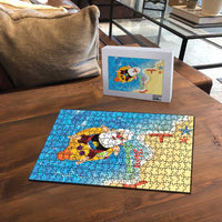 Antigua and Barbuda Christmas Puzzle Chilling Santa - Wonder Print Shop