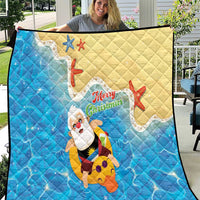 Antigua and Barbuda Christmas Quilt Chilling Santa - Wonder Print Shop