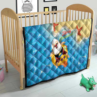 Antigua and Barbuda Christmas Quilt Chilling Santa - Wonder Print Shop