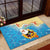 Antigua and Barbuda Christmas Rubber Doormat Chilling Santa - Wonder Print Shop