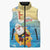 Antigua and Barbuda Christmas Sleeveless Puffer Jacket Chilling Santa - Wonder Print Shop