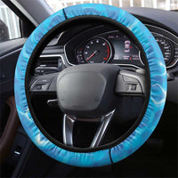 Antigua and Barbuda Christmas Steering Wheel Cover Chilling Santa - Wonder Print Shop